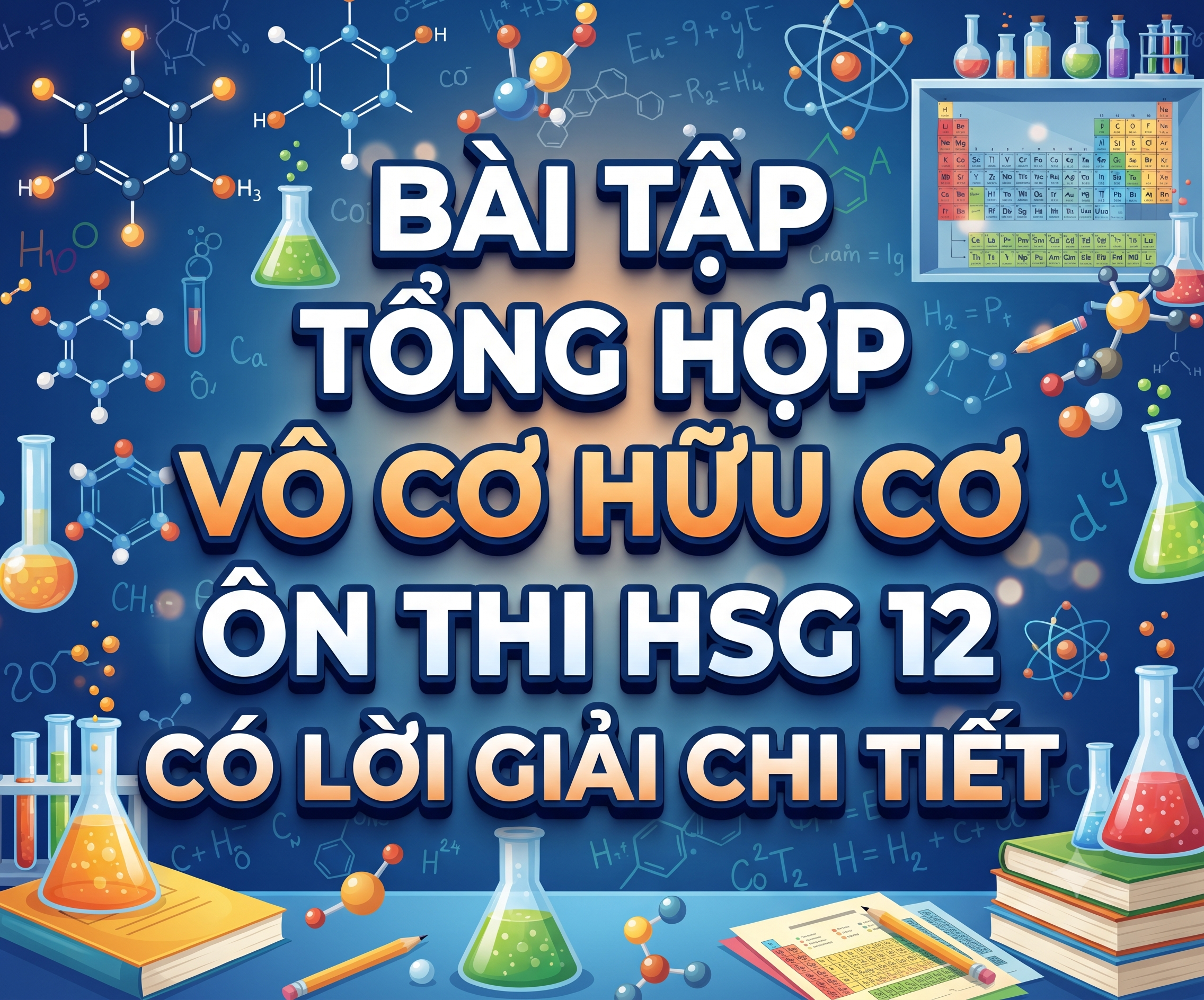 BÀI TẬP TỔNG HỢP VÔ CƠ HỮU CƠ ÔN THI HSG 12 CÓ LỜI GIẢI CHI TIẾT